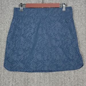 Orvis Embossed Skort Womens Small Blue Pull On Tennis Skirt With Shorts #1400361